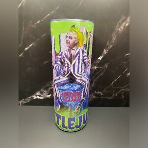 Beetle Juice Theme - 20 oz stainless steel skinny tumblers